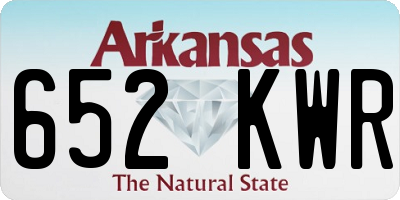 AR license plate 652KWR