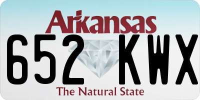 AR license plate 652KWX