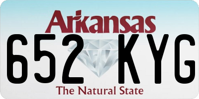 AR license plate 652KYG