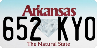AR license plate 652KYO