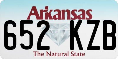 AR license plate 652KZB