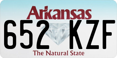 AR license plate 652KZF