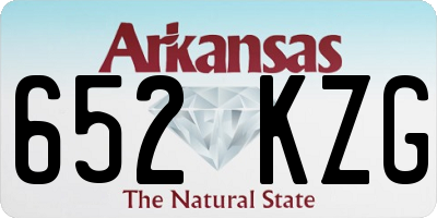 AR license plate 652KZG