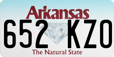 AR license plate 652KZO