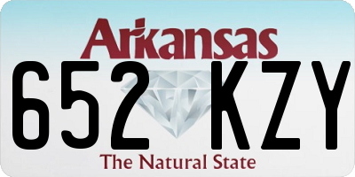 AR license plate 652KZY