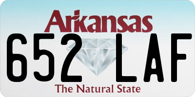 AR license plate 652LAF