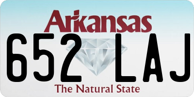 AR license plate 652LAJ