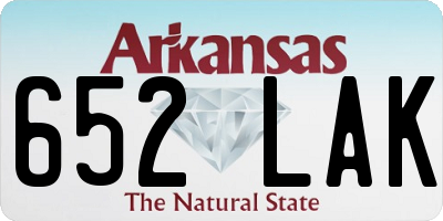 AR license plate 652LAK