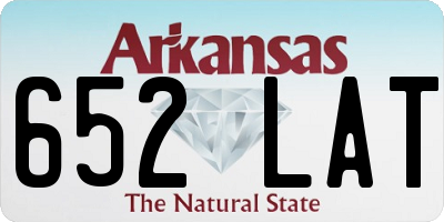 AR license plate 652LAT
