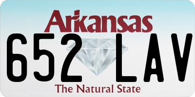 AR license plate 652LAV