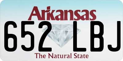 AR license plate 652LBJ