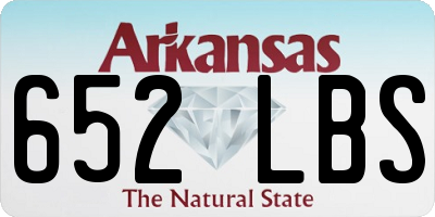 AR license plate 652LBS