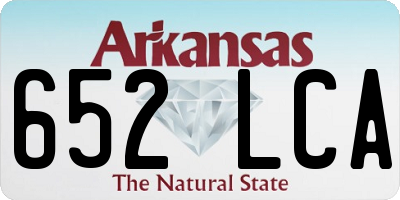 AR license plate 652LCA