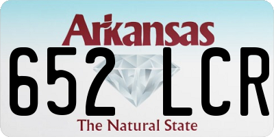 AR license plate 652LCR