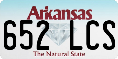 AR license plate 652LCS