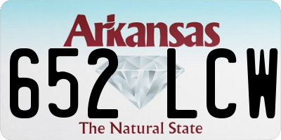 AR license plate 652LCW