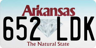 AR license plate 652LDK