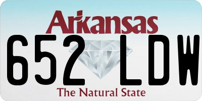 AR license plate 652LDW