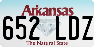 AR license plate 652LDZ