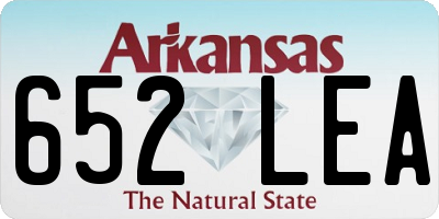 AR license plate 652LEA