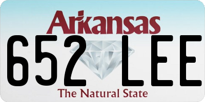 AR license plate 652LEE