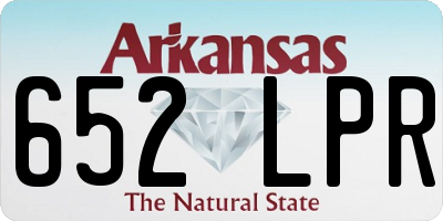 AR license plate 652LPR
