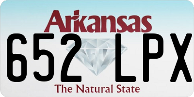 AR license plate 652LPX