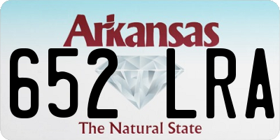 AR license plate 652LRA