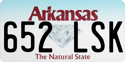 AR license plate 652LSK