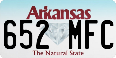 AR license plate 652MFC