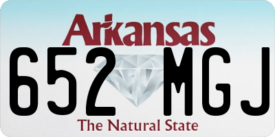 AR license plate 652MGJ