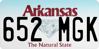 AR license plate 652MGK