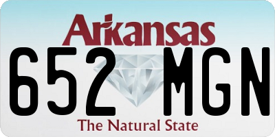 AR license plate 652MGN