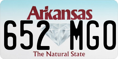 AR license plate 652MGO