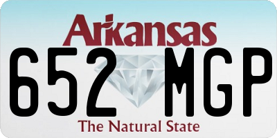 AR license plate 652MGP