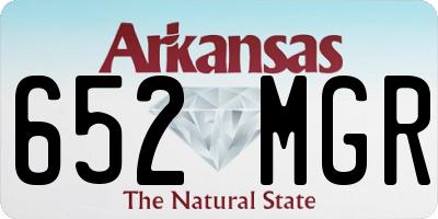 AR license plate 652MGR