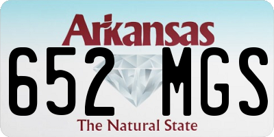 AR license plate 652MGS