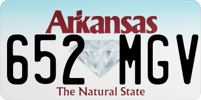 AR license plate 652MGV