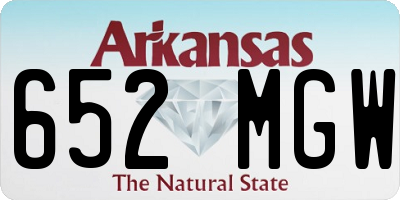 AR license plate 652MGW