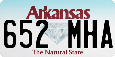AR license plate 652MHA