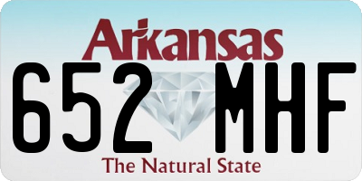 AR license plate 652MHF