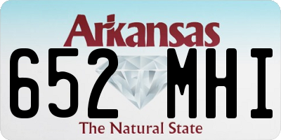 AR license plate 652MHI