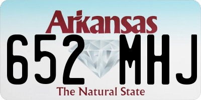 AR license plate 652MHJ
