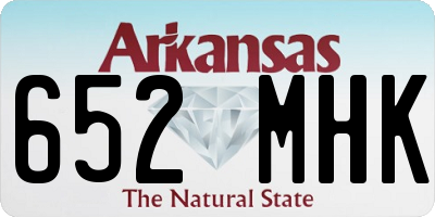 AR license plate 652MHK