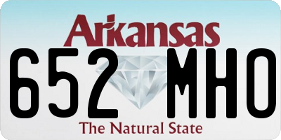 AR license plate 652MHO