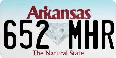 AR license plate 652MHR