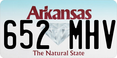AR license plate 652MHV