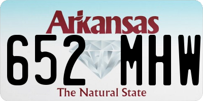 AR license plate 652MHW