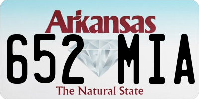 AR license plate 652MIA