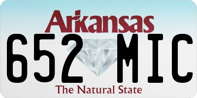 AR license plate 652MIC